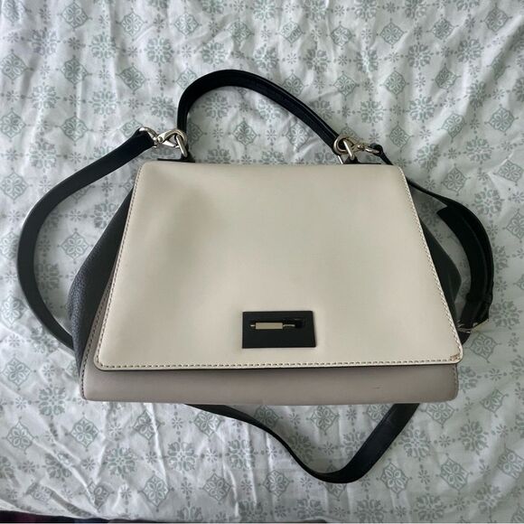 Kate Spade Purse - Totebag - Cream & Black - Y2k Shoulder Purse - Crossbody Bag - Picture 7 of 12